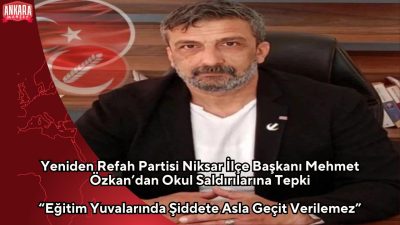 Yeniden Refah Partisi Niksar İlçe Başkanı Mehmet Özkan, Şanlıurfa ve