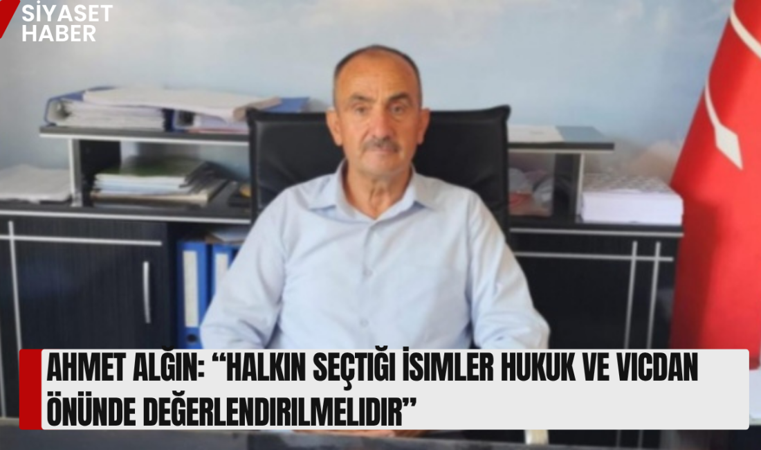 Cumhuriyet Halk Partisi Sındırgı İlçe Başkanı Ahmet Alğın, Ankara Büyükşehir