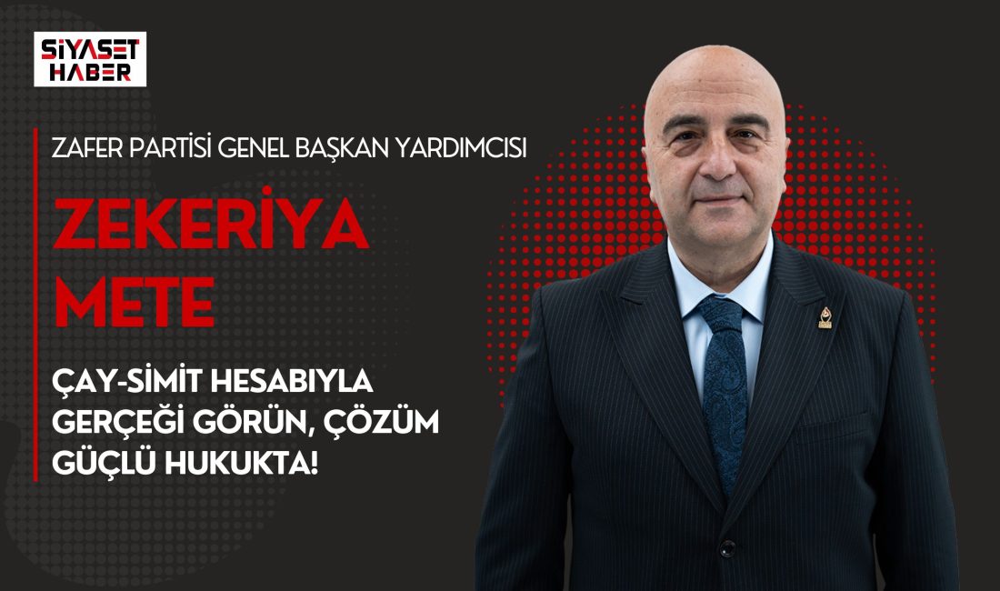 Zafer Partisi Genel Başkan Yardımcısı Zekeriya Mete, Türkiye İstatistik Kurumu