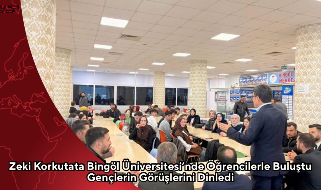 AK Parti Bingöl Milletvekili Zeki Korkutata, Bingöl Üniversitesi’nde öğrencilerle bir