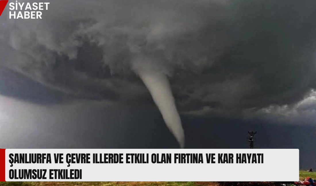 DEVA Partisi Şanlıurfa Milletvekili Mehmet Emin Ekmen, olumsuz hava koşullarından