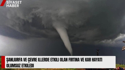 DEVA Partisi Şanlıurfa Milletvekili Mehmet Emin Ekmen, olumsuz hava koşullarından
