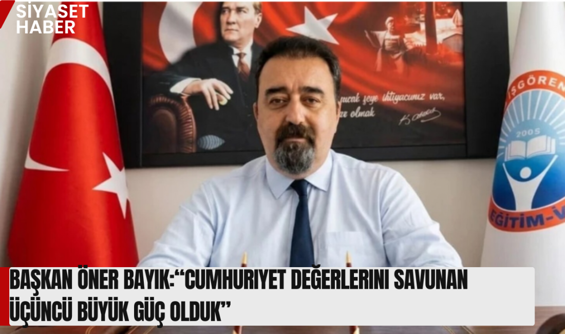 Eğitim-İş Kırşehir Şube Başkanı Öner Bayık, sendikal mücadelenin geldiği noktayı