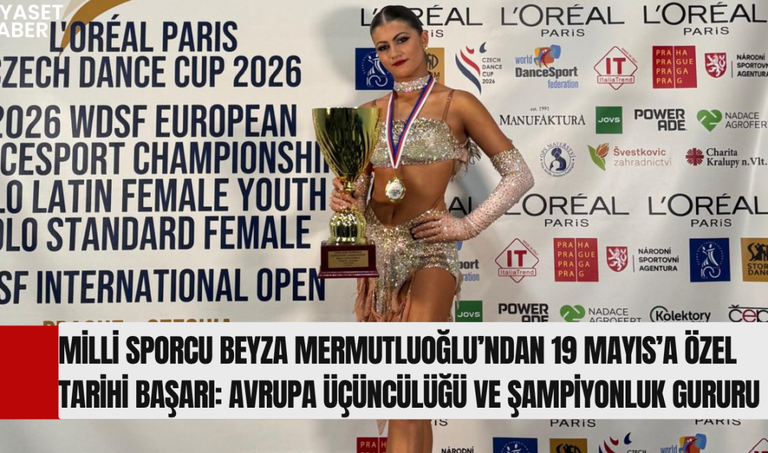 Milli sporcu Beyza Mermutluoğlu, WDSF Solo Kızlar Avrupa Şampiyonası’nda Avrupa