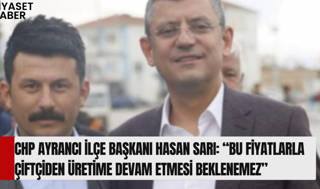 Cumhuriyet Halk Partisi (CHP) Ayrancı İlçe Başkanı Hasan Sarı, Toprak
