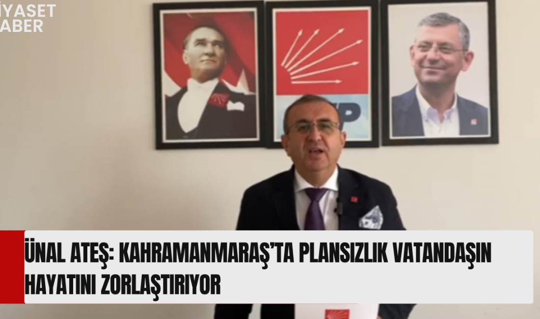 Cumhuriyet Halk Partisi Kahramanmaraş İl Başkanı Ünal Ateş, okul önünde
