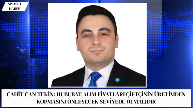 İYİ Parti Karesi İlçe Başkanı Cahit Can Tekin, Toprak Mahsulleri