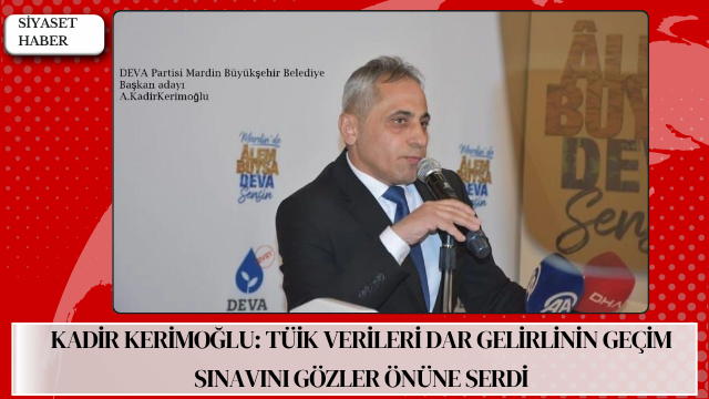 DEVA Partisi Mardin İl Başkanı Kadir Kerimoğlu, TÜİK’in açıkladığı 2025