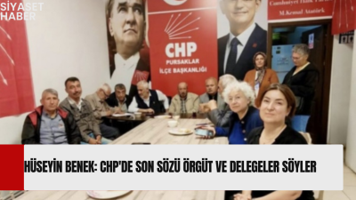 CHP Pursaklar İlçe Başkanı Hüseyin Benek, ilçe yönetim kurulu üyeleriyle