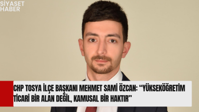 Cumhuriyet Halk Partisi (CHP) Tosya İlçe Başkanı Mehmet Sami Özcan,