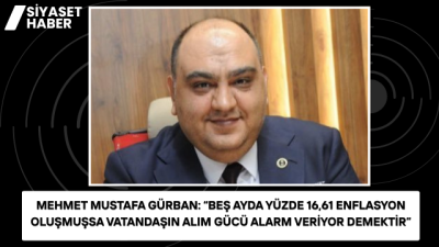 İYİ Parti Gaziantep Milletvekili Mehmet Mustafa Gürban, TÜİK tarafından açıklanan