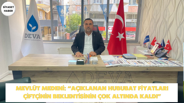 DEVA Partisi Genel Merkez Sivil Toplum İlişkiler Başkan Yardımcısı Mevlüt