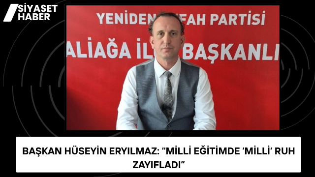 Yeniden Refah Partisi Aliağa İlçe Başkanı Hüseyin Eryılmaz, programın sonunda