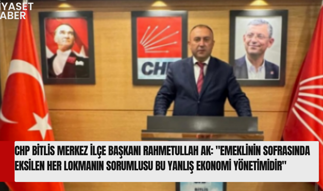 "Sorun ortadayken çözüm önerilerini reddetmek kabul edilemez" CHP Bitlis Merkez