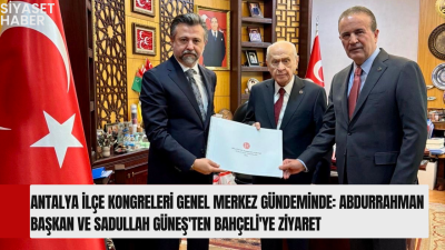 MHP Antalya Milletvekili Abdurrahman Başkan ile MHP Antalya İl Başkanı
