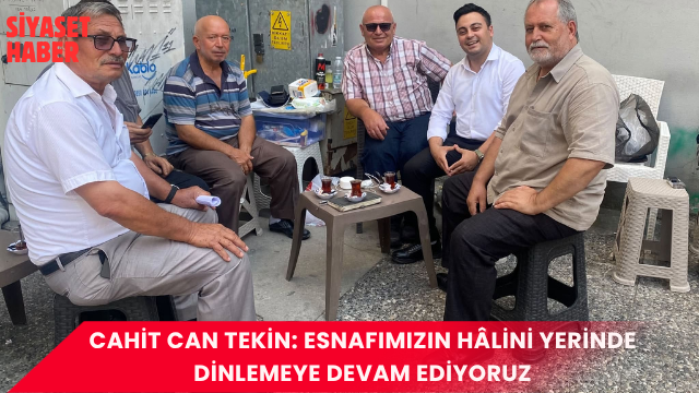 İYİ Parti Karesi İlçe Başkanı Cahit Can Tekin, çarşı esnafı