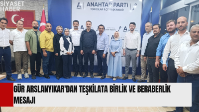 Anahtar Parti Mersin İl Başkanı Gür Arslanyıkar, Toroslar İlçe Divan