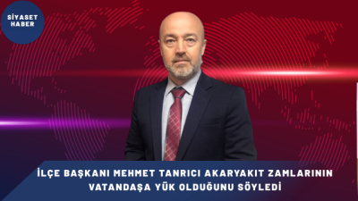 Yeniden Refah Partisi Antakya İlçe Başkanı Mehmet Tanrıcı, motorine yapılan