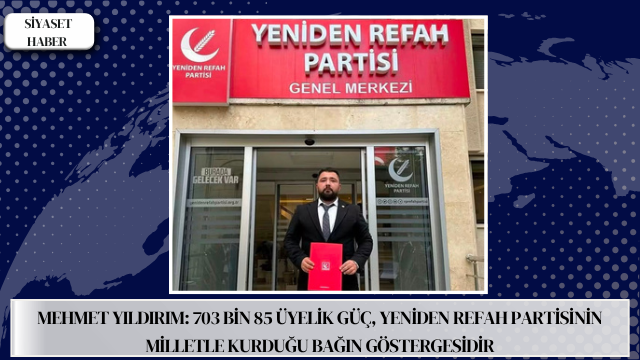 Yargıtayın açıkladığı güncel siyasi parti üye istatistiklerinde Yeniden Refah Partisinin