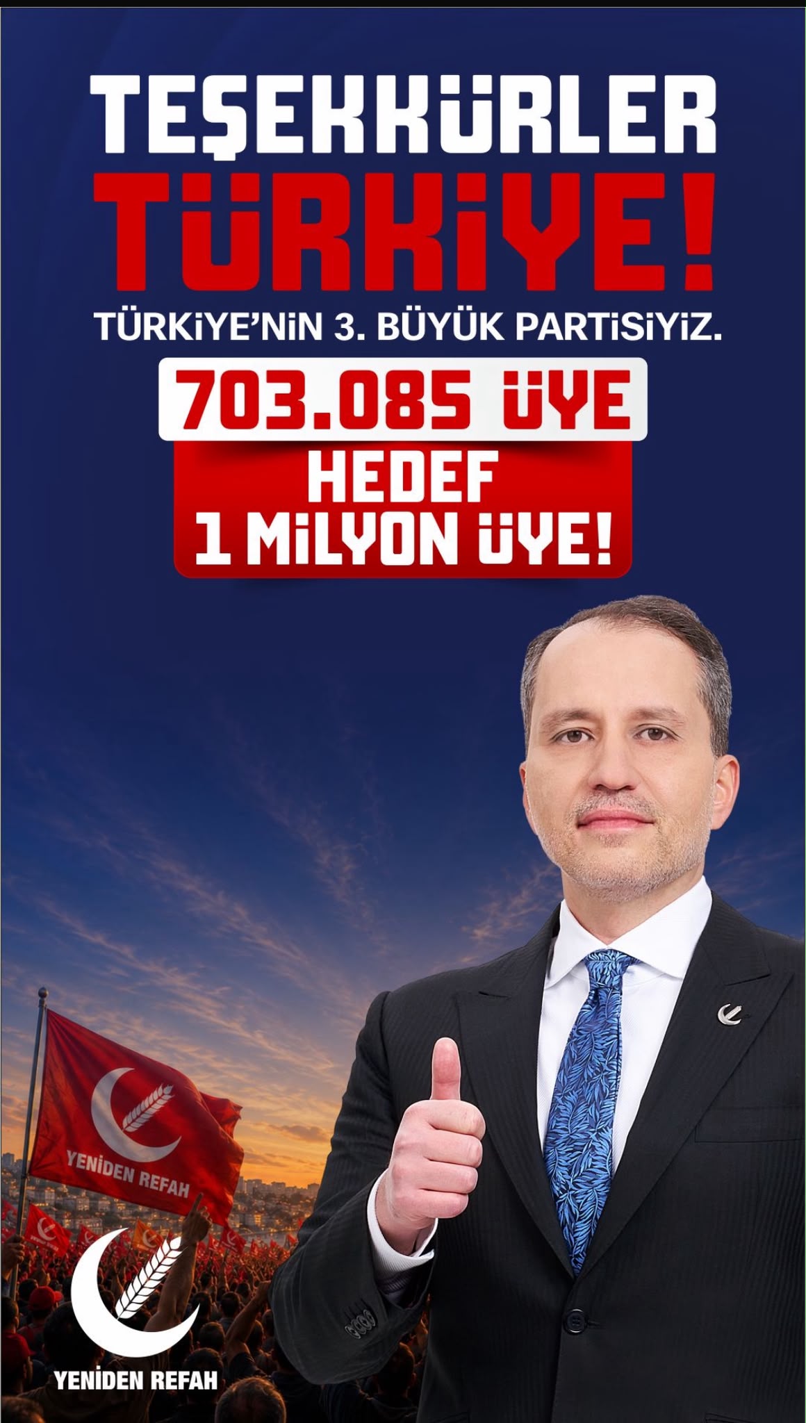 Yargıtayın açıkladığı güncel siyasi parti üye istatistiklerine göre 703 bin