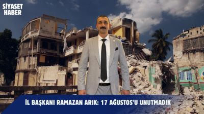 Genç Parti Adana İl Başkanı Ramazan Arık, 17 Ağustos 1999