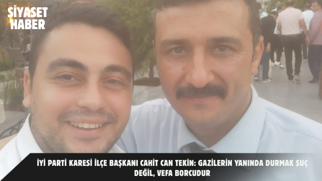 İYİ Parti Karesi İlçe Başkanı Cahit Can Tekin, Kurtuluş Parkı’nda