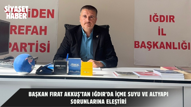 Yeniden Refah Partisi Iğdır İl Başkanı Fırat Akkuş, kent merkezinde