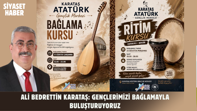 Karataş Belediye Başkanı Ali Bedrettin Karataş, Karataş Atatürk Gençlik Merkezi’nde